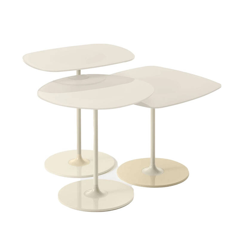 Table d'appoint guéridon THIERRY H 50 Blanc KARTELL