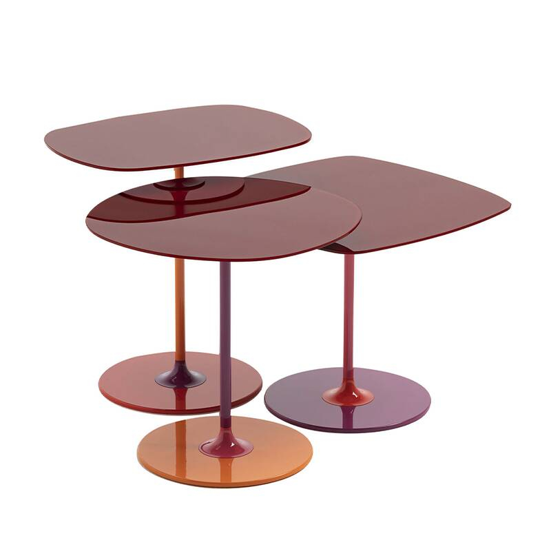Table d'appoint guéridon THIERRY H 50 Bordeaux KARTELL