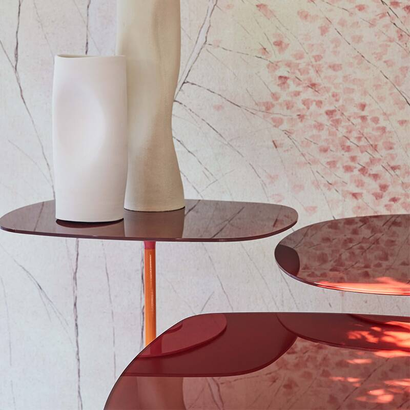 Table d'appoint guéridon THIERRY H 50 Bordeaux KARTELL