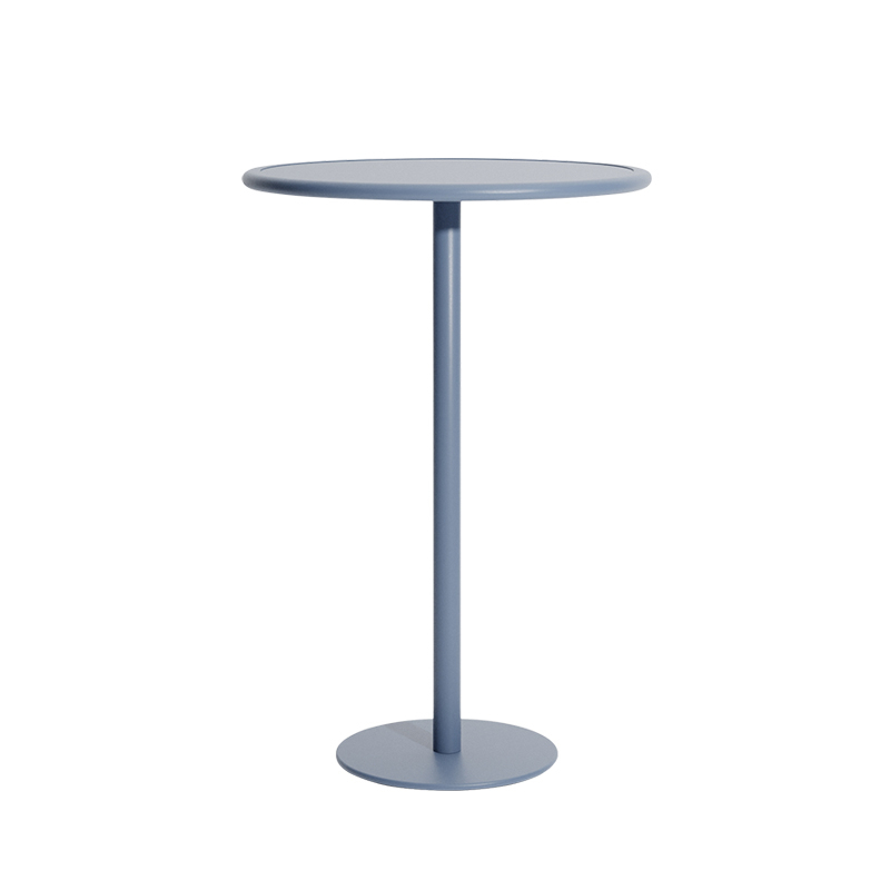 Table extérieur Mange-debout WEEK-END rond Bleu pigeon PETITE FRITURE