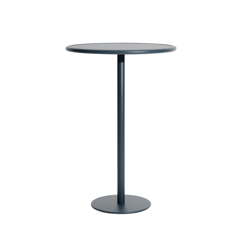 Table extérieur Mange-debout WEEK-END rond Gris bleu PETITE FRITURE