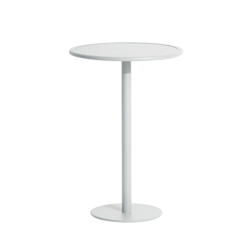 Table extérieur Mange-debout WEEK-END rond Gris perle PETITE FRITURE