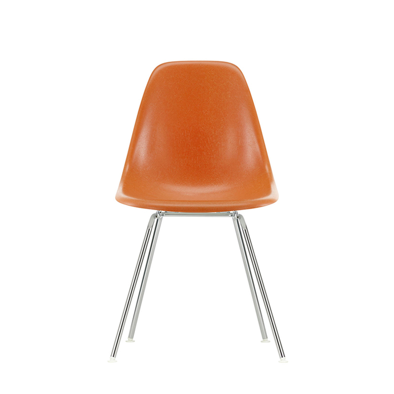 Chaise EAMES FIBERGLASS CHAIR DSX Rouge orange Eames VITRA