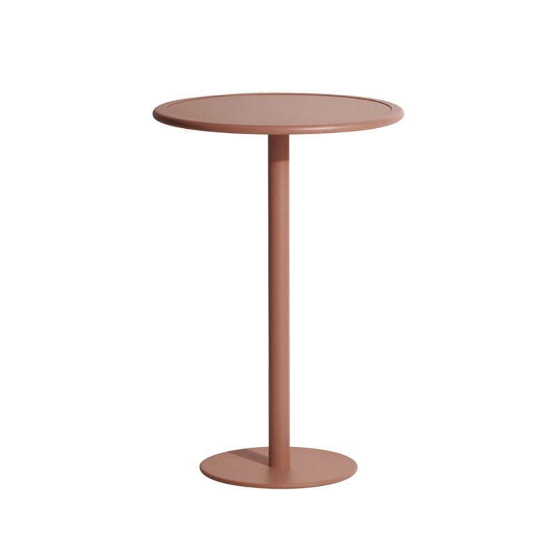 Table extérieur Mange-debout WEEK-END rond Terracotta PETITE FRITURE