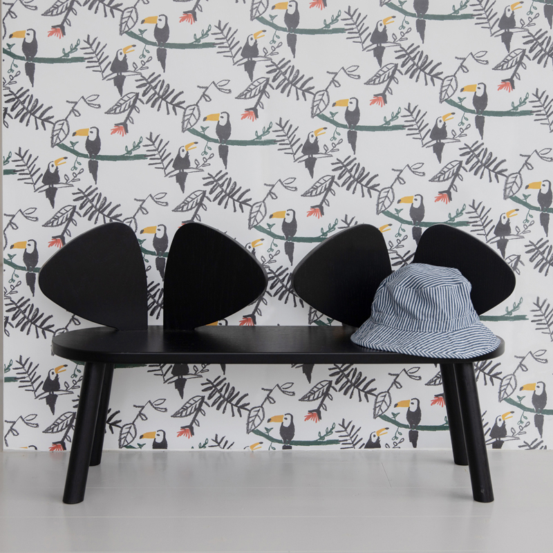 Siège enfant Banc enfant MOUSE 2 à 5 ans Noir NOFRED