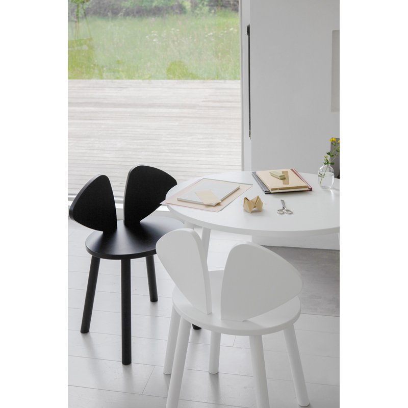 Siège enfant Chaise enfant MOUSE 6 à 10 ans Blanc NOFRED