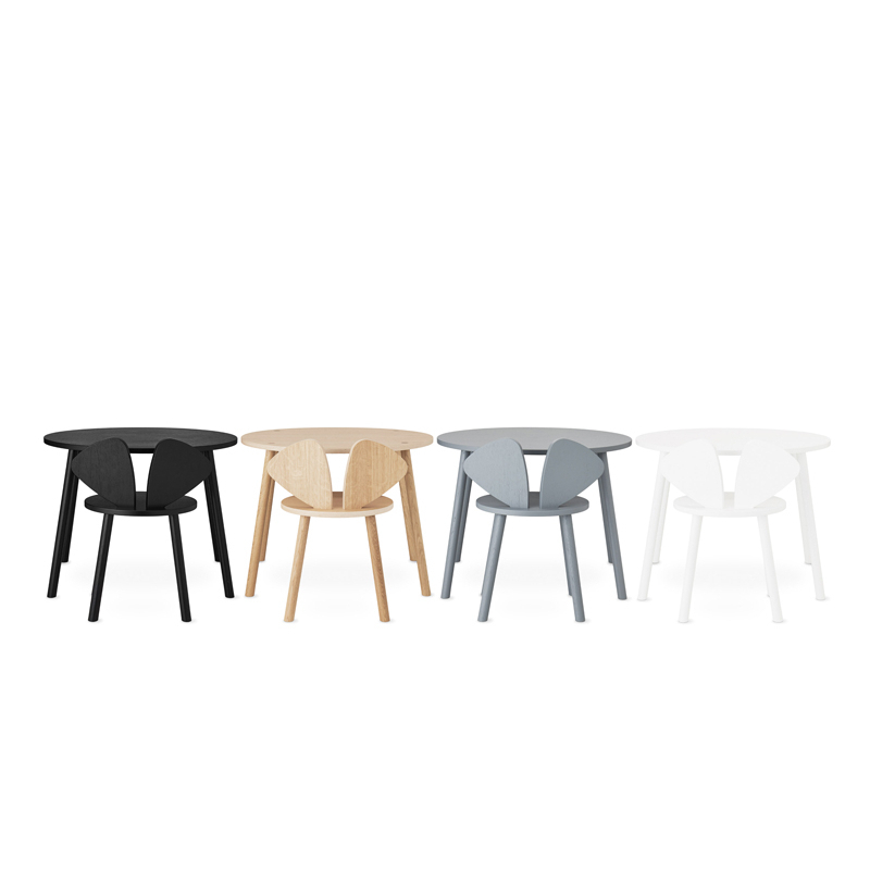 Table enfant Chaise et table enfant MOUSE SCHOOL SET 6 à 10 ans Noir NOFRED