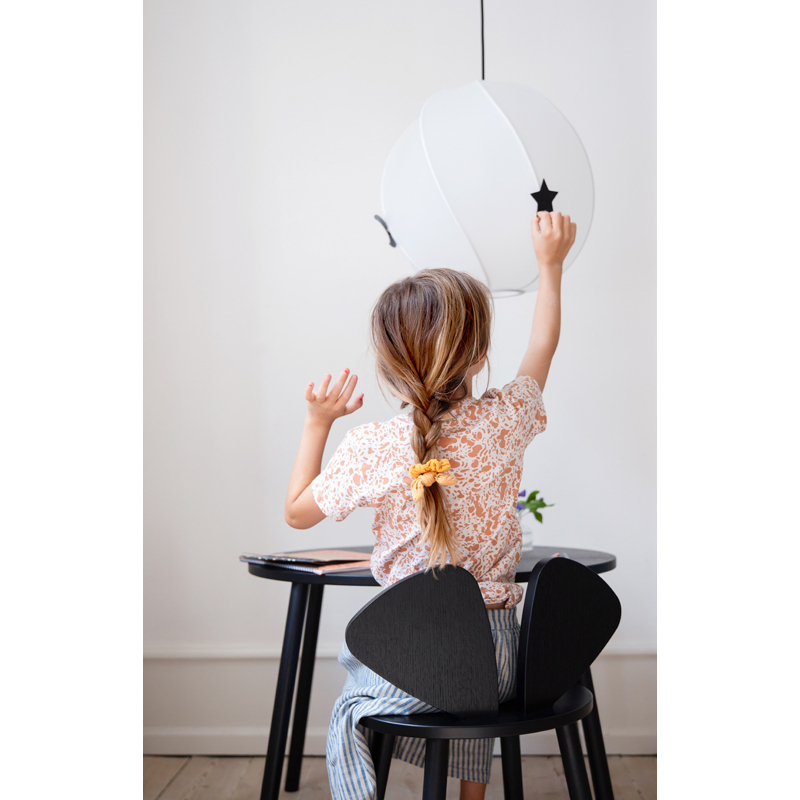 Table enfant Chaise et table enfant MOUSE SCHOOL SET 6 à 10 ans Noir NOFRED