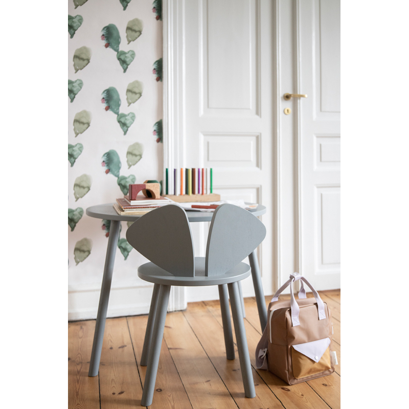 Table enfant Chaise et table enfant MOUSE SCHOOL SET 6 à 10 ans Gris NOFRED