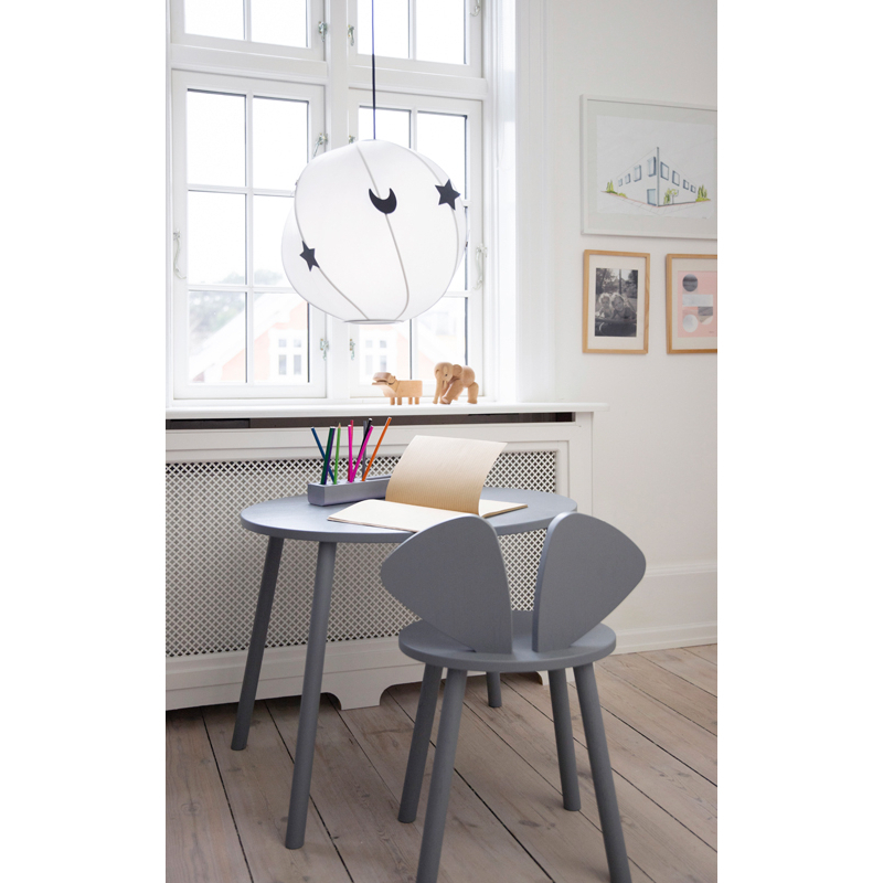 Table enfant Chaise et table enfant MOUSE SCHOOL SET 6 à 10 ans Gris NOFRED