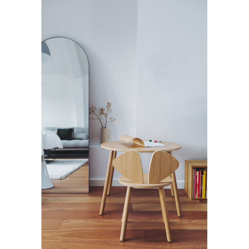 Table enfant Chaise et table enfant MOUSE SCHOOL SET 6 à 10 ans Chêne NOFRED