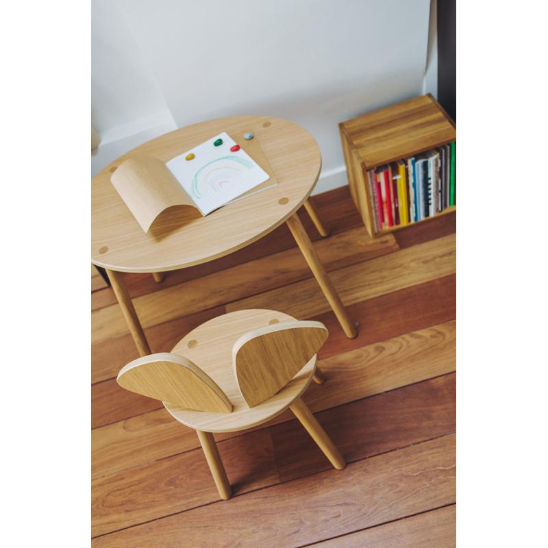 Table enfant Chaise et table enfant MOUSE SCHOOL SET 6 à 10 ans Chêne NOFRED