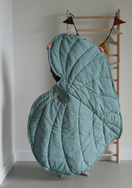 Textile enfant Tapis de jeu LEAF BLANKET Menthe NOFRED