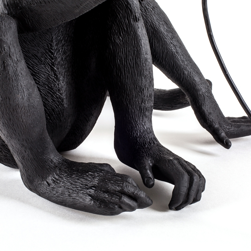 Lampe à poser MONKEY OUTDOOR Sitting Noir SELETTI