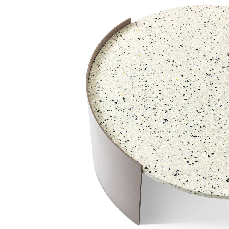 Table basse extérieur Table basse BOWY OUTDOOR Ø 90 Blanc et gris CASSINA
