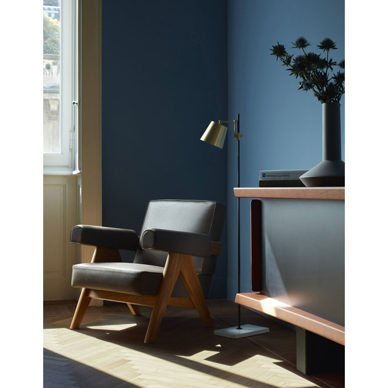 Fauteuil CAPITOL COMPLEX Cuir Naturale vert / chêne teinté noir CASSINA