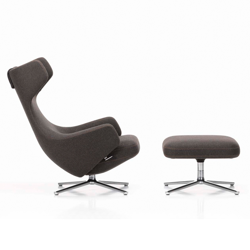 Fauteuil GRAND REPOS & OTTOMAN tissu Cosy muscat VITRA