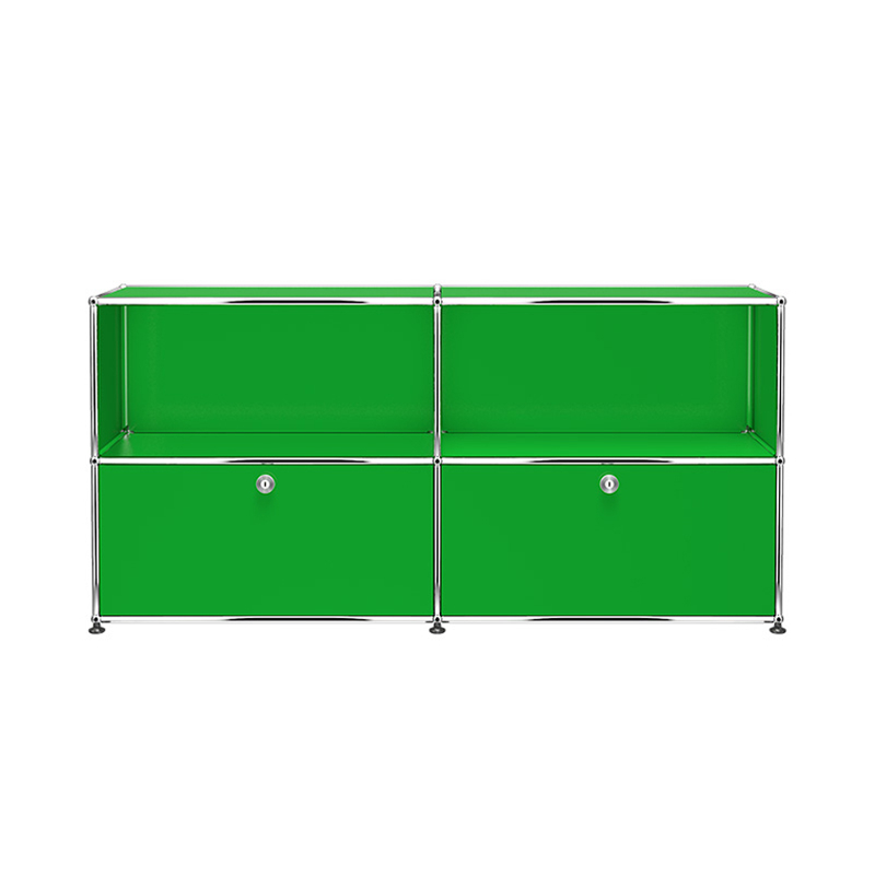 Meuble de rangement USM HALLER C2 Vert USM USM HALLER