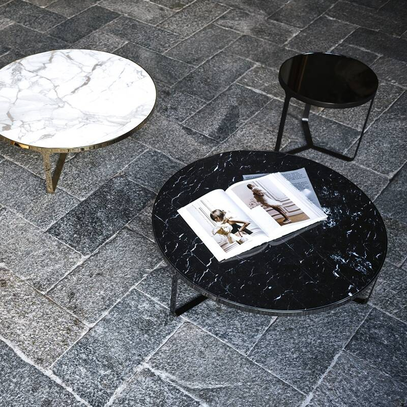 Table d'appoint guéridon CAGE Noir TACCHINI