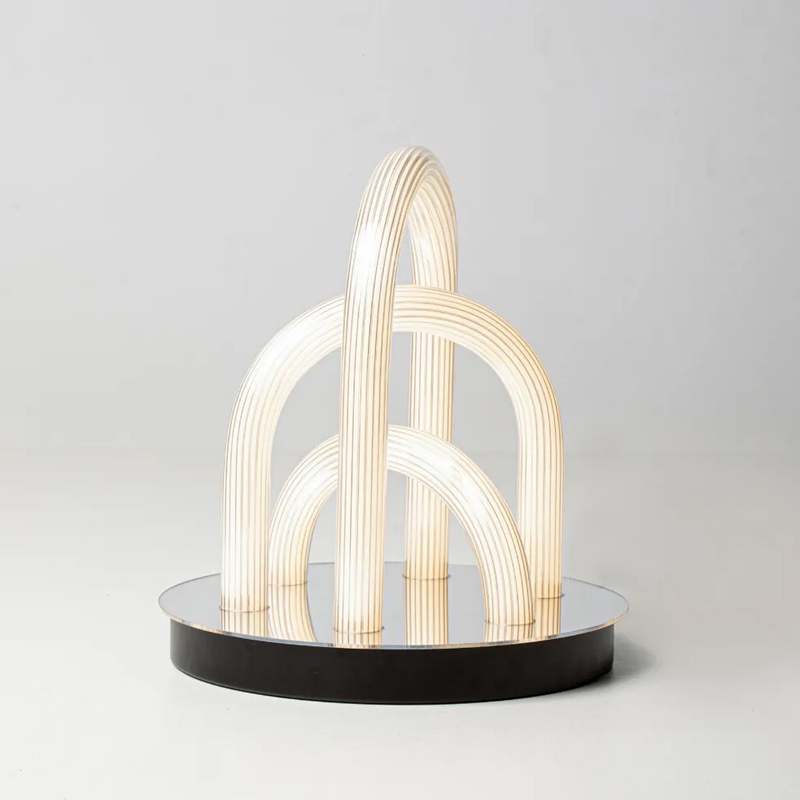 Lampe à poser OORT Blanc/ miroir FONTANA ARTE