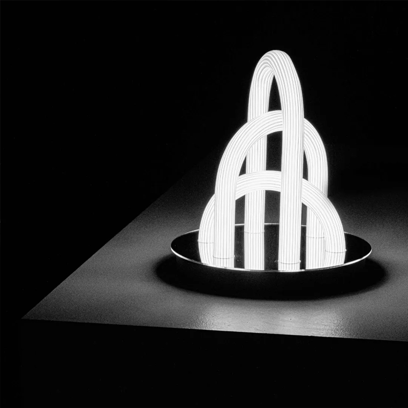 Lampe à poser OORT Blanc/ miroir FONTANA ARTE