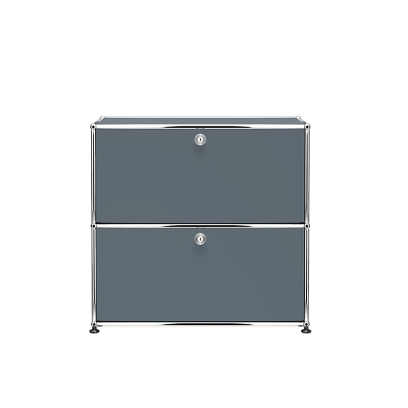 Meuble de rangement USM HALLER S2 Gris moyen USM HALLER