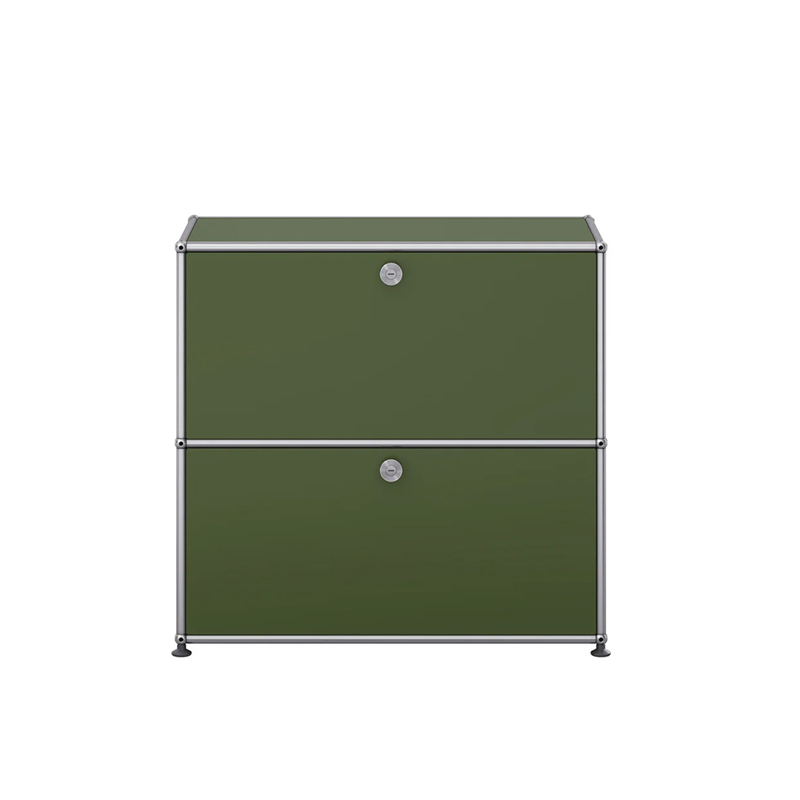 Meuble de rangement USM HALLER S2 Vert olive USM HALLER