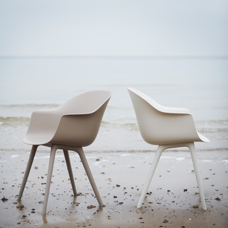 Chaise extérieur BAT OUTDOOR Blanc albâtre GUBI