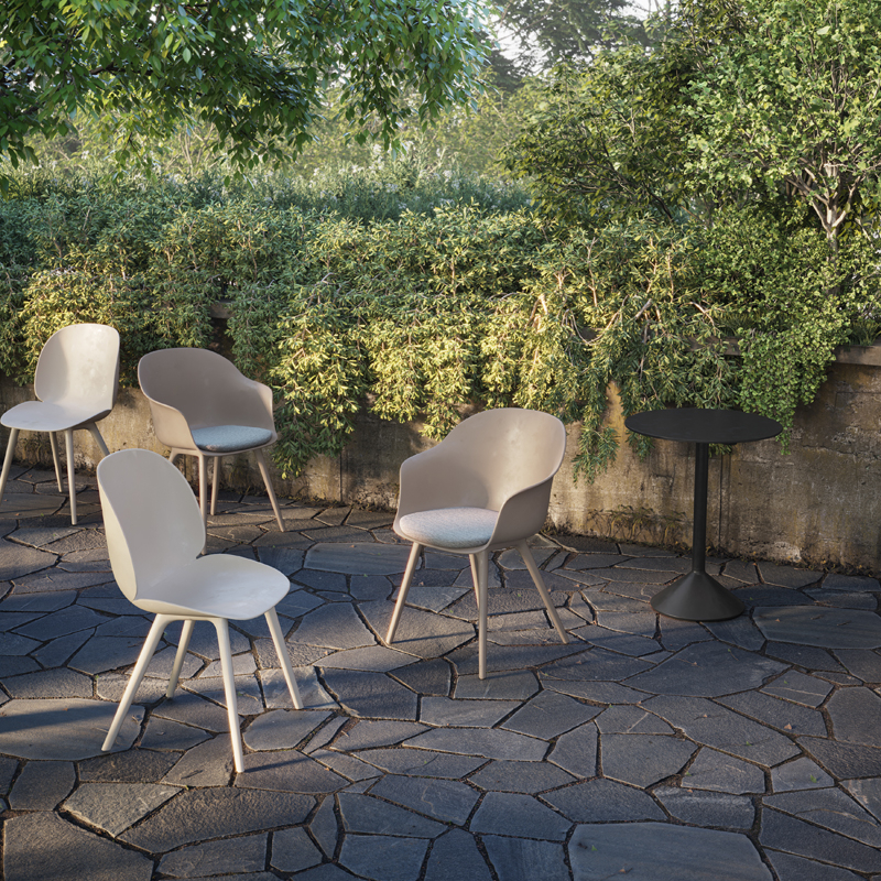 Chaise extérieur BAT OUTDOOR Blanc albâtre GUBI