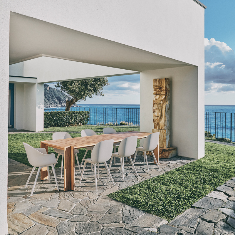 Chaise extérieur BAT OUTDOOR Blanc albâtre GUBI