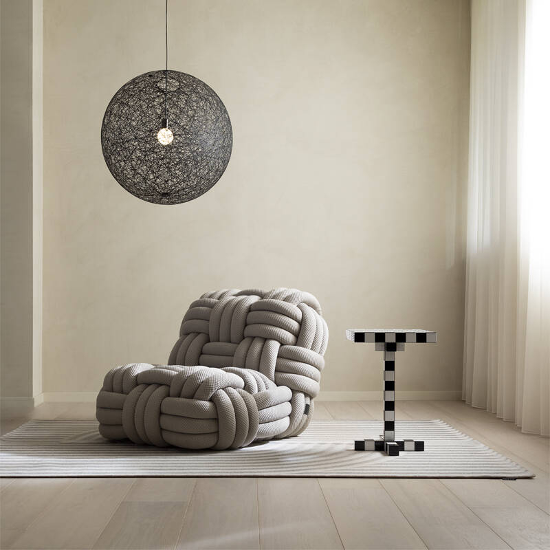 Fauteuil KNITTY Gris clair MOOOI