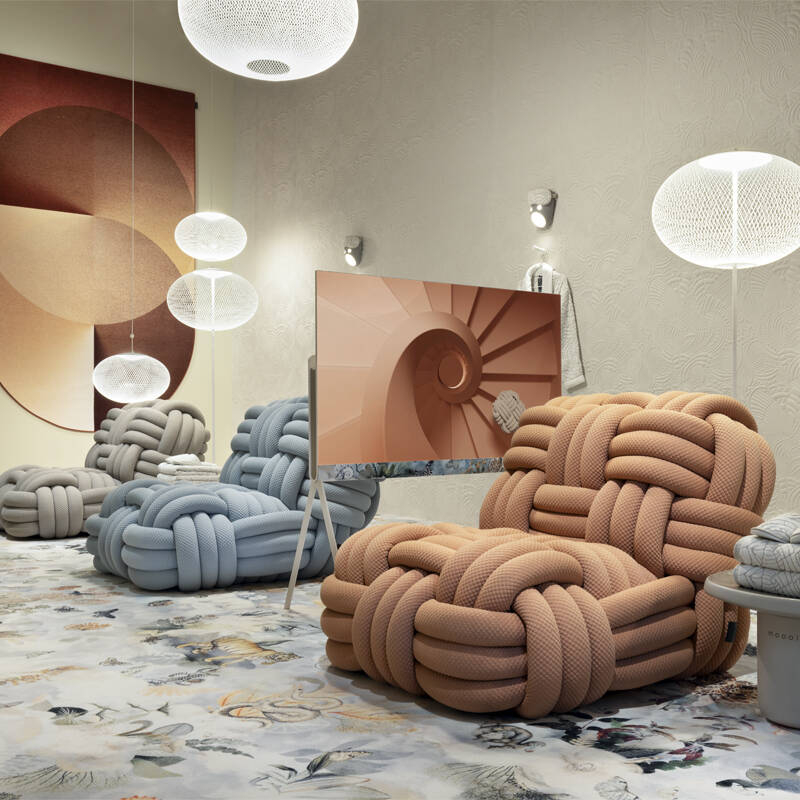 Fauteuil KNITTY Corail MOOOI