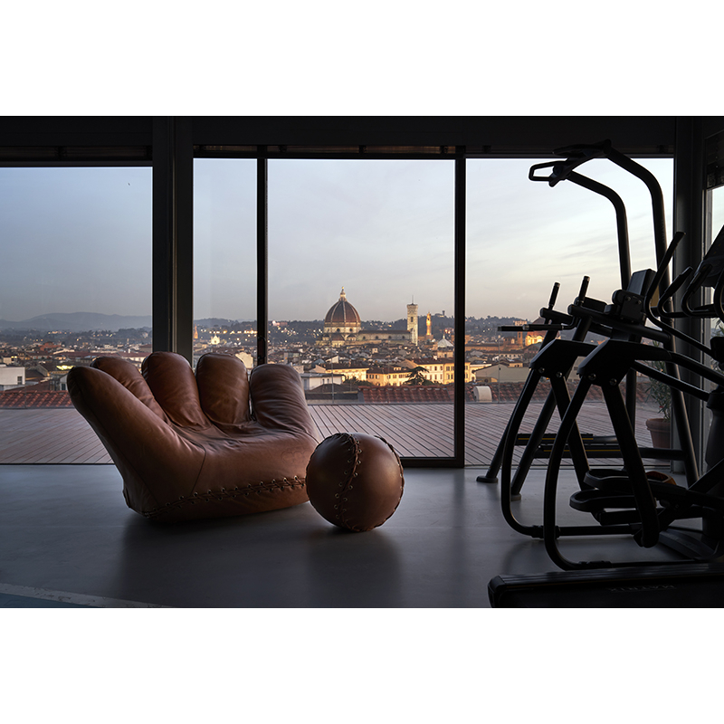 Pouf JOE BALL Cuir marron BAL93002 POLTRONOVA