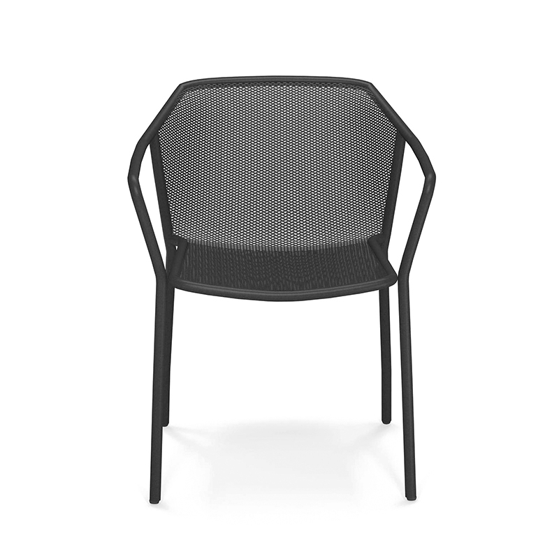 Chaise extérieur DARWIN avec accoudoirs Noir EMU