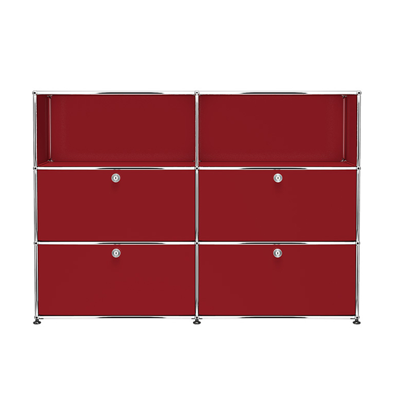 Meuble de rangement USM HALLER M64 Rouge rubis USM USM HALLER