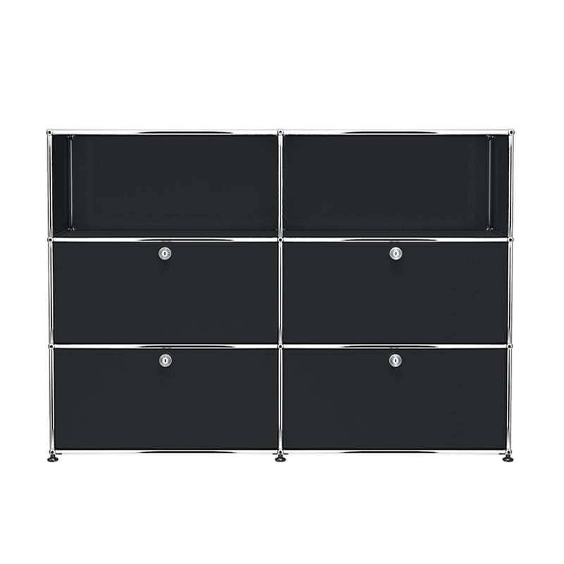 Meuble de rangement USM HALLER M64 Noir graphite USM HALLER