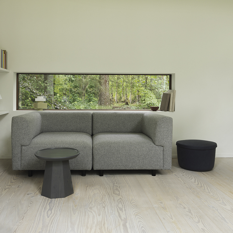 Pouf HIDE Small Bleu acier Normann Copenhagen