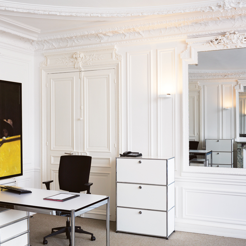 Meuble de rangement USM HALLER G1 Noir graphite USM HALLER