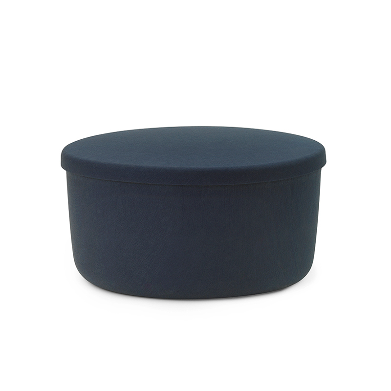 Pouf HIDE Large Bleu acier Normann Copenhagen