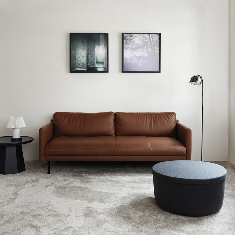 Pouf HIDE Large Bleu acier Normann Copenhagen