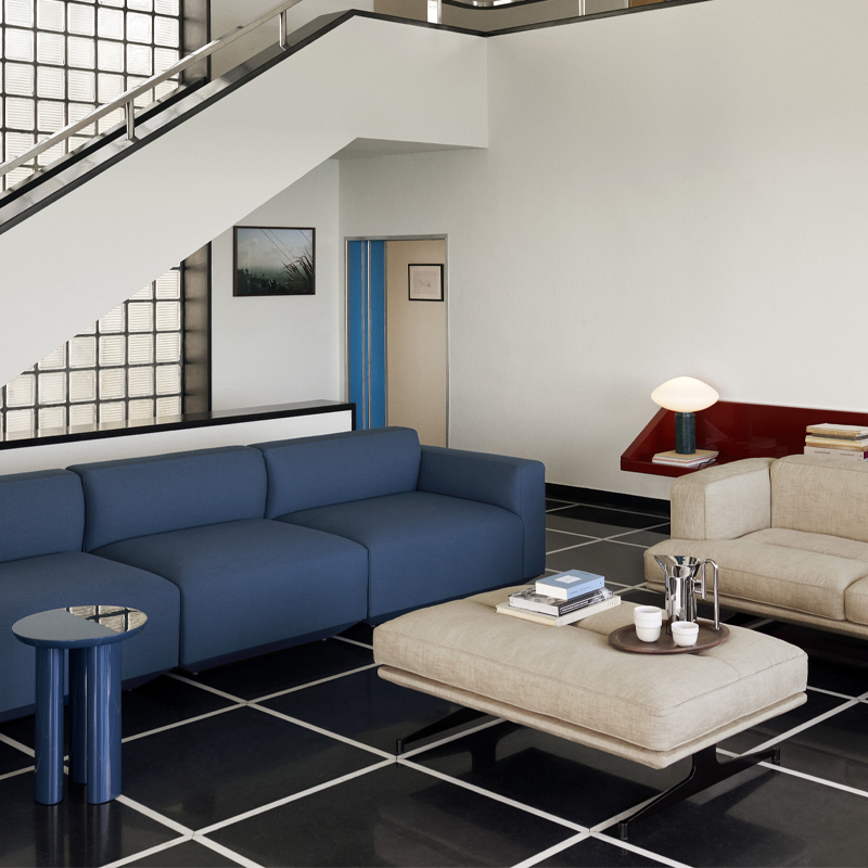 Pouf INLAND AV32 Tissu Vidar 733 AND TRADITION