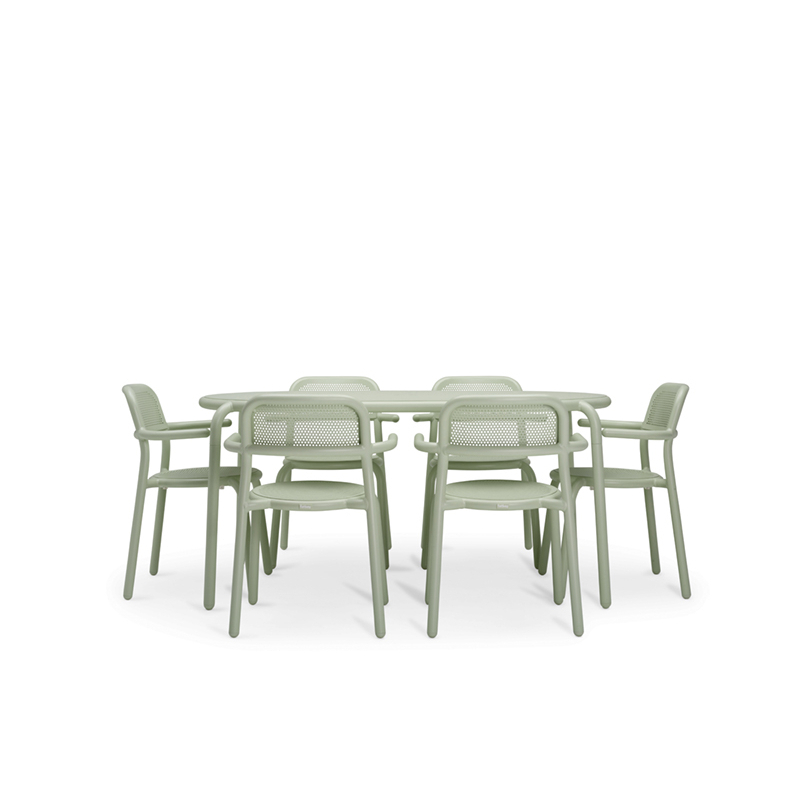 Table extérieur TONÍ TAVOLO 6 personnes Vert brouillard FATBOY