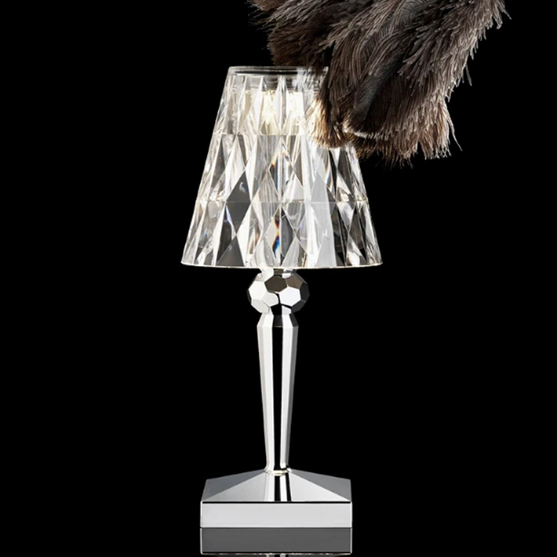 Lampe à poser BATTERY METAL Chrome KARTELL