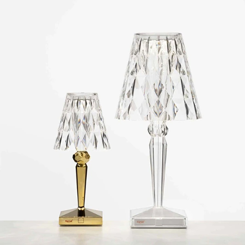 Lampe à poser BATTERY METAL Chrome KARTELL