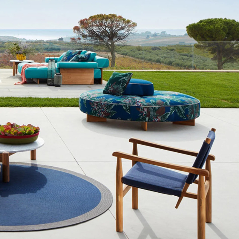 Fauteuil extérieur DORON HOTEL OUTDOOR Kemi bleu 371 CASSINA
