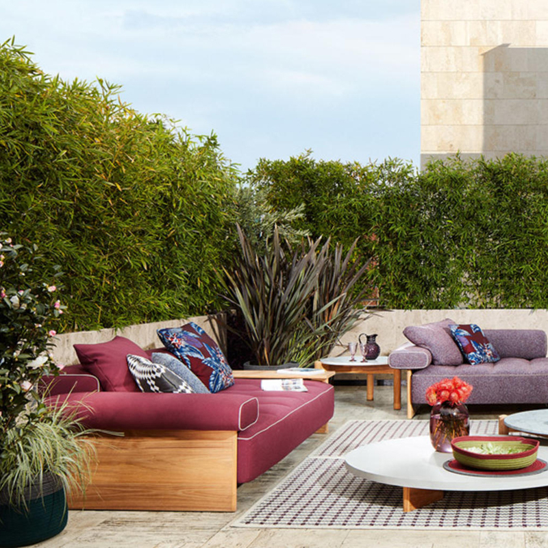 Canapé extérieur SAIL OUT L 267 Egadi bordeaux 467 CASSINA