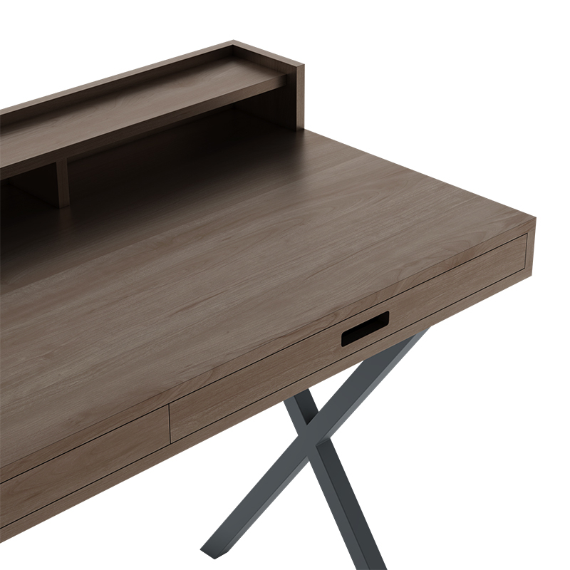 Bureau HYPPOLITE noyer Gris ardoise HARTO