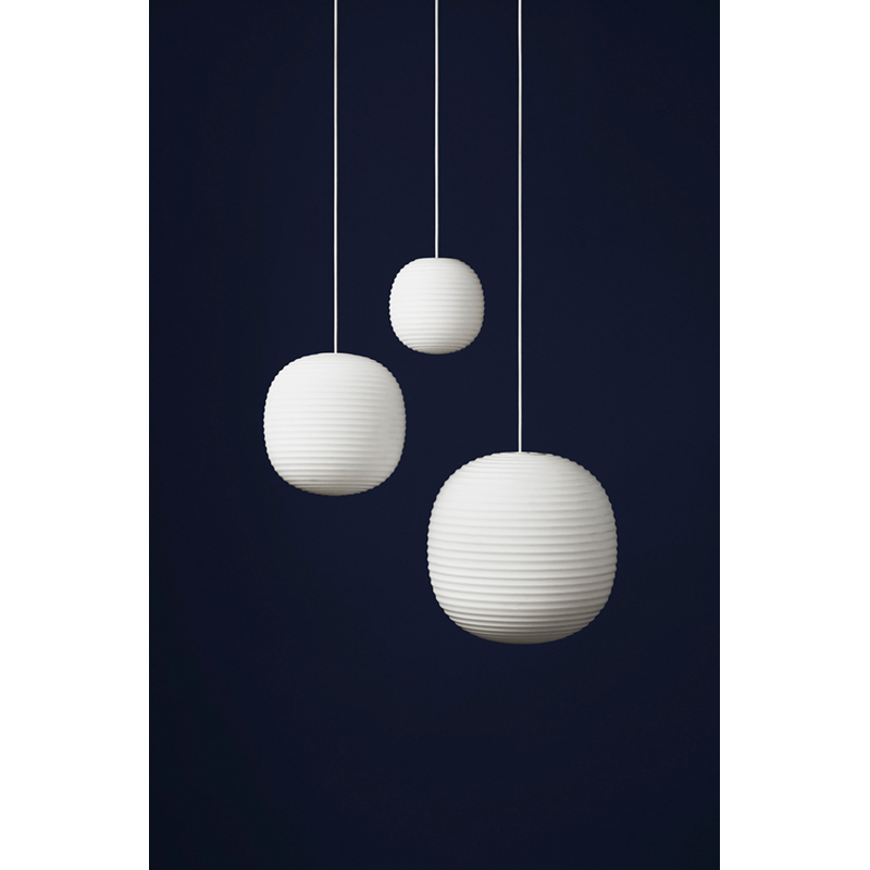 Suspension LANTERN Verre opale blanc givré NEW WORKS