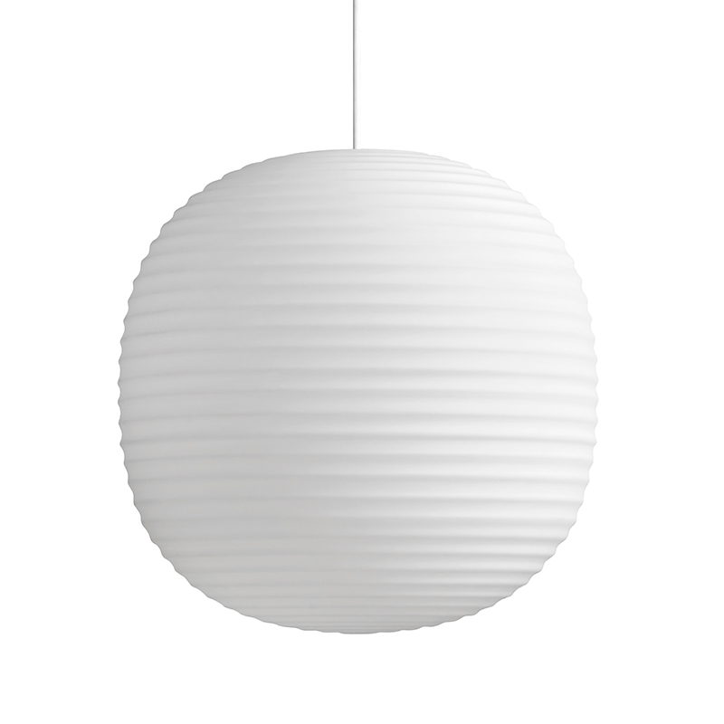 Suspension LANTERN Verre opale blanc givré NEW WORKS