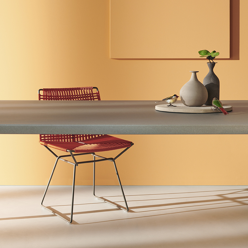Chaise NEIL TWIST Orange MDF